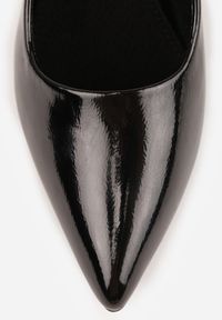 Born2be - Czarne Lakierowane Szpilki Vices z Wkładką ze Skóry Naturalnej i Cyrkoniami Avedvire. Kolor: czarny. Materiał: skóra, lakier. Wzór: aplikacja. Obcas: na szpilce. Styl: klasyczny #3