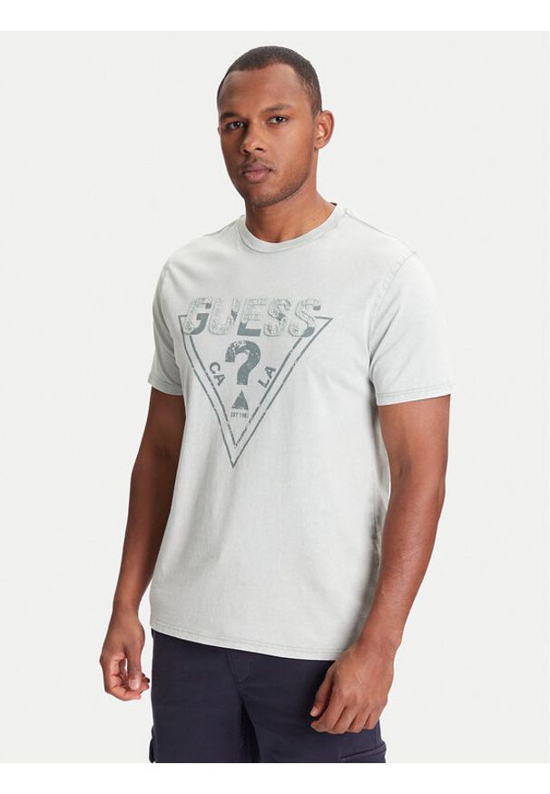 Guess T-Shirt M5YI42 KBW41 Zielony Regular Fit. Kolor: zielony. Materiał: bawełna