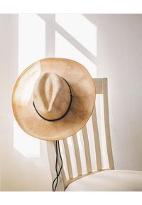SENSI STUDIO - Beżowy kapelusz Panama. Kolor: beżowy. Wzór: aplikacja. Sezon: lato. Styl: casual #3