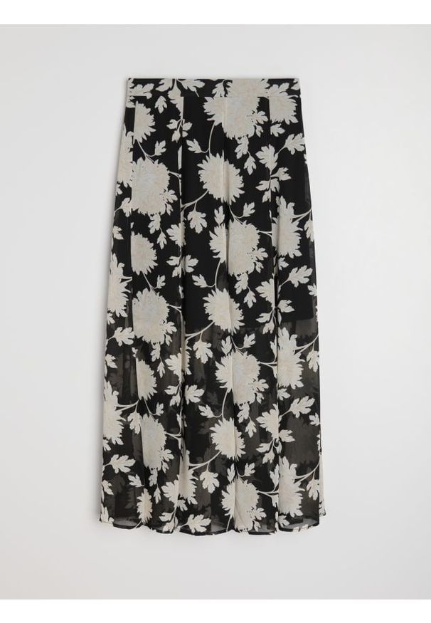 Sinsay - Spódnica midi w kwiaty - wielobarwny. Wzór: kwiaty