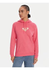 Roxy Bluza ERJFT05028 Różowy Regular Fit. Kolor: różowy. Materiał: bawełna