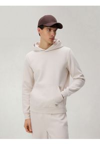 Reserved - Bluza z kapturem - beżowy. Kolor: beżowy. Materiał: dzianina, bawełna #1