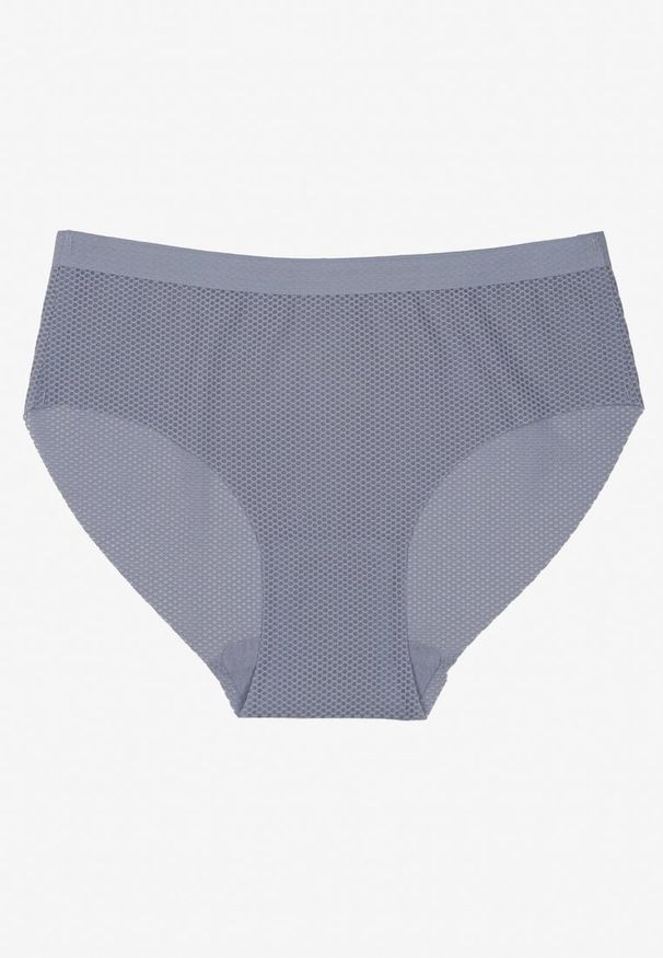 Renee - Niebieskie Klasyczne Majtki Typu Figi Davirosa. Kolor: niebieski. Materiał: jeans
