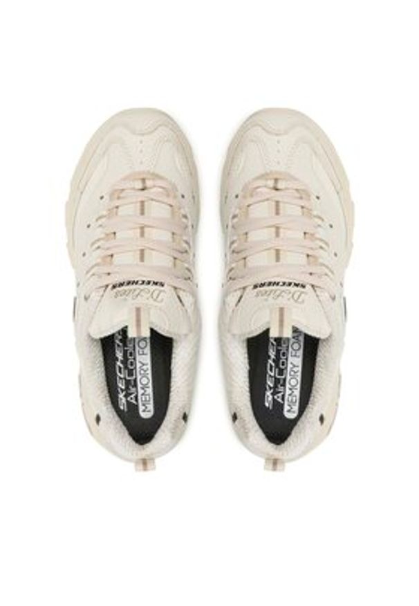 skechers - Skechers Sneakersy Fresh Start 11931/OFWT Beżowy. Kolor: beżowy. Materiał: skóra