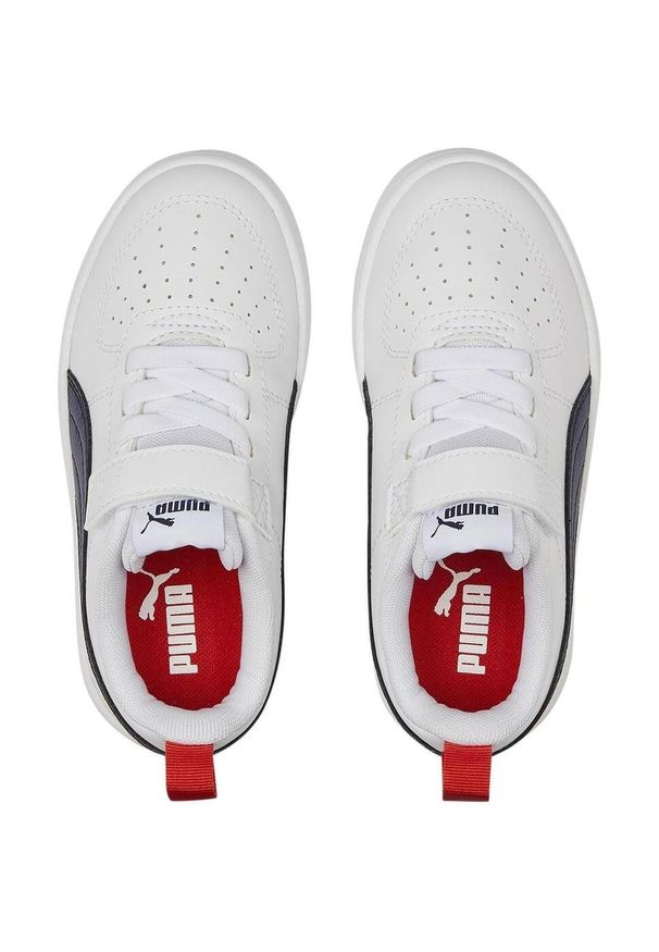 Trampki Puma Rickie Ac Ps, Biały, Dzieci. Zapięcie: rzepy. Kolor: biały. Materiał: syntetyk, materiał. Szerokość cholewki: normalna. Sport: turystyka piesza