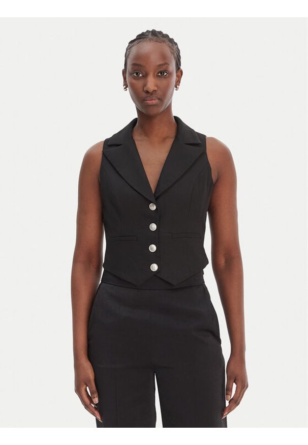 Morgan Kamizelka 251-CJANA.F Czarny Slim Fit. Kolor: czarny. Materiał: syntetyk