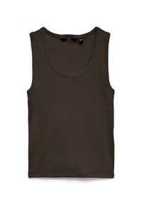 Vero Moda Top Chloe 10344951 Brązowy ciemny Relaxed Fit. Kolor: brązowy. Materiał: bawełna #2