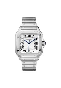 Cartier - CARTIER ZEGAREK Santos WSSA0018. Rodzaj zegarka: analogowe. Materiał: skóra, syntetyk