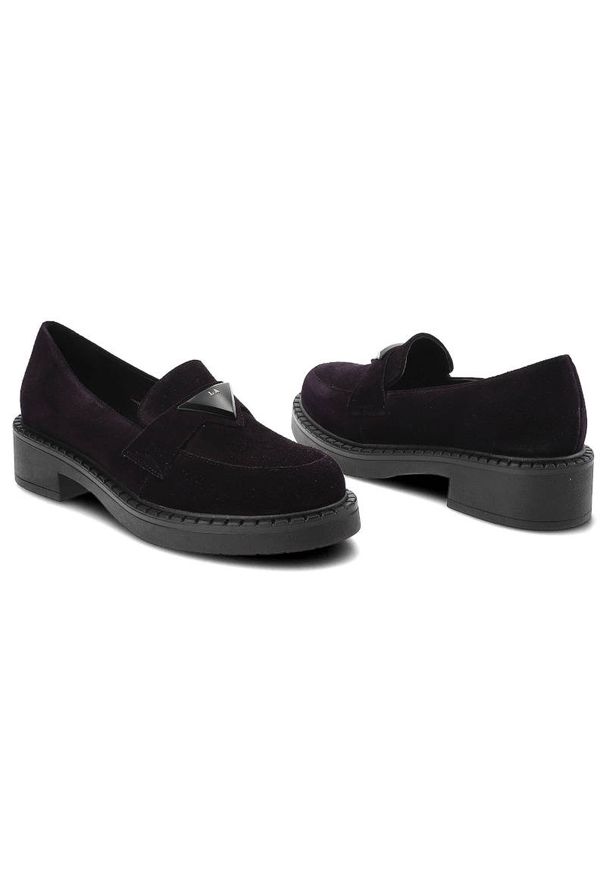 Fioletowe Mokasyny Lamanti Damskie Modne Buty. Okazja: na uczelnię, do pracy. Zapięcie: bez zapięcia. Kolor: fioletowy. Szerokość cholewki: normalna. Materiał: zamsz, skóra. Sezon: jesień. Obcas: na obcasie. Styl: klasyczny. Wysokość obcasa: niski