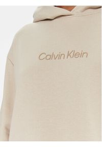 Calvin Klein Bluza Hero Logo K20K205449 Beżowy Regular Fit. Kolor: beżowy. Materiał: bawełna