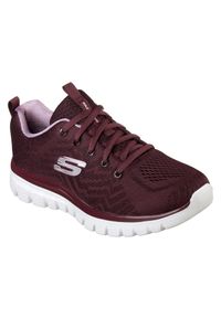 skechers - Sneakersy damskie SKECHERS GRACEFUL GET CONNECTED. Okazja: do pracy, na co dzień, na spacer. Kolor: czerwony. Sport: turystyka piesza #1