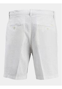 Jack & Jones - Jack&Jones Szorty materiałowe Jpstace 12252992 Biały Tapered Fit. Kolor: biały. Materiał: len, bawełna #7
