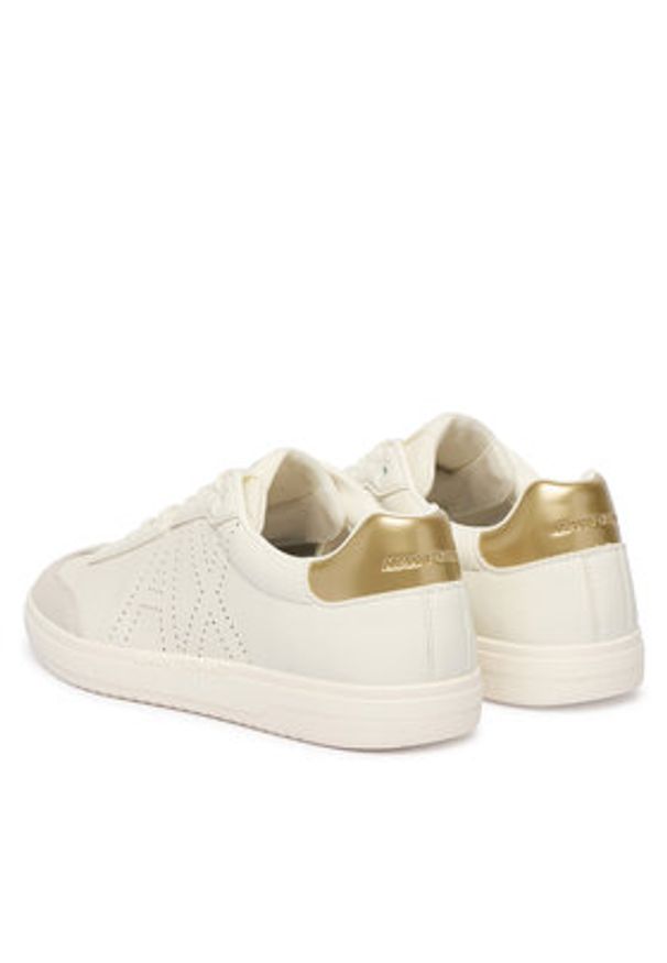 Armani Exchange Sneakersy XW002791 AF26936 MZ128 Écru. Kolor: kremowy. Materiał: skóra, zamsz