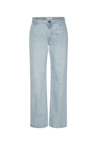 ONETEASPOON - Spodnie jeansowe z szeroką nogawką. Kolor: niebieski. Wzór: aplikacja #2