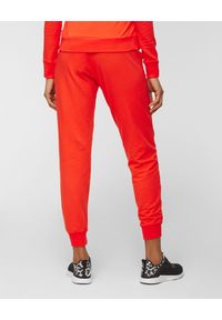 Deha - Spodnie DEHA ESSENTIAL. Kolor: czerwony, pomarańczowy, wielokolorowy. Materiał: skóra, elastan, bawełna, tkanina. Wzór: aplikacja, gładki #2