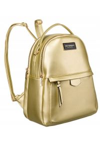 Plecak damski Peterson PTN F3606 złoty. Kolor: złoty. Materiał: skóra ekologiczna