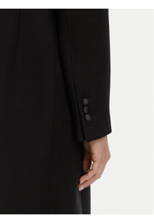 DOLCE & GABBANA - Dolce&Gabbana Płaszcz wełniany F0W1WT FU2TS Czarny Regular Fit. Kolor: czarny. Materiał: wełna