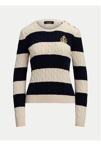 Lauren Ralph Lauren - LAUREN RALPH LAUREN Sweter 200957480002 Écru Slim Fit. Materiał: bawełna #5
