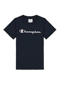 Koszulka sportowa chłopięca Champion Crewneck Tshirt. Kolor: niebieski. Długość rękawa: krótki rękaw. Długość: krótkie. Sport: joga i pilates #1