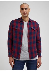 Lee - LEE CLEAN WESTERN SHIRT MĘSKA KOSZULA Z DŁUGIM RĘKAWEM W KRATĘ KRATA PORT CHECK L66RRRA84. Długość rękawa: długi rękaw. Długość: długie