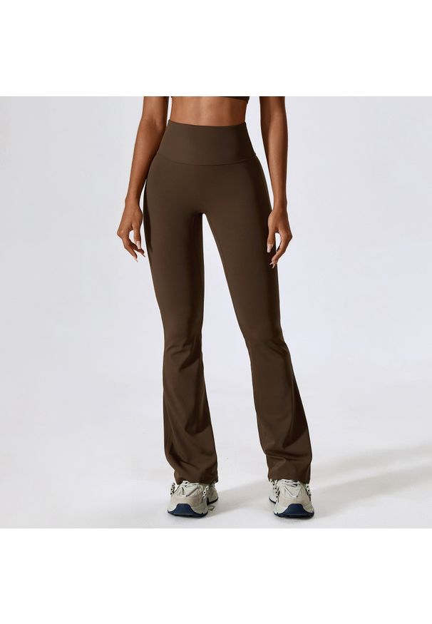 Intica - Spodnie treningowe z elastycznego materiału z wysokim stanem Oksun. Stan: podwyższony. Materiał: materiał. Sport: fitness