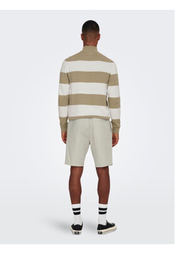 Only & Sons Szorty materiałowe 22024967 Szary Loose Fit. Kolor: szary. Materiał: bawełna