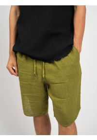Xagon Man Szorty "Lino" | P2203 2V 58700 | Mężczyzna | Zielony. Okazja: na co dzień. Kolor: zielony. Materiał: len. Styl: casual #3