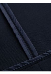 Ombre Clothing - Męska marynarka SLIM z dzianiny o subtelnej strukturze – granatowa V3 - Rozmiar: XXL. Okazja: do pracy. Kolor: niebieski. Materiał: dzianina. Wzór: kolorowy. Styl: klasyczny