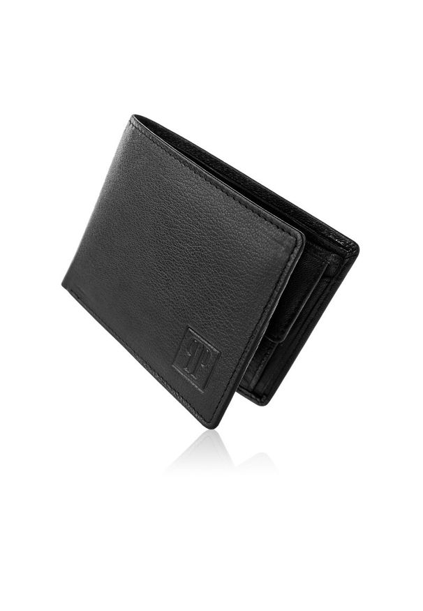 Portfel skórzany PAOLO PERUZZI RFID T-67-BL czarny. Kolor: czarny. Materiał: skóra