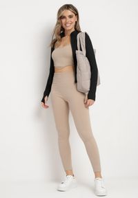 Born2be - Czarna Bluza Sportowa Zapinana na Suwak Letara. Okazja: na co dzień, do pracy. Kolor: czarny. Materiał: jeans. Długość rękawa: długi rękaw. Długość: długie. Styl: sportowy