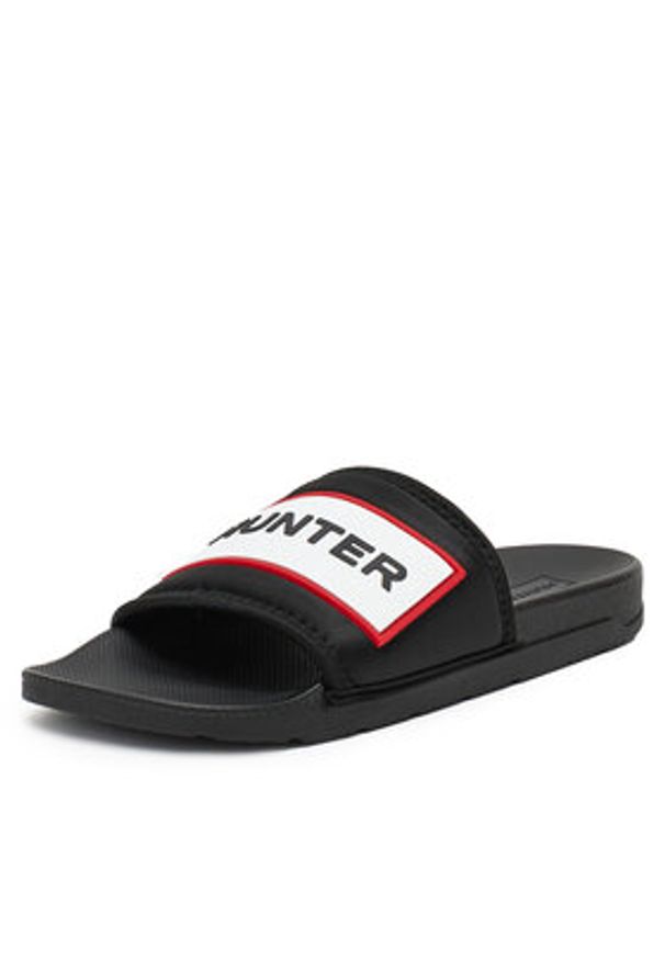 Hunter Klapki M-865993 Czarny. Kolor: czarny. Materiał: materiał