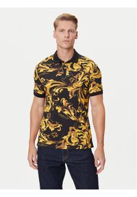 Versace Jeans Couture Polo 79GAG6S0 JS514 Czarny Regular Fit. Typ kołnierza: polo. Kolor: czarny. Materiał: bawełna