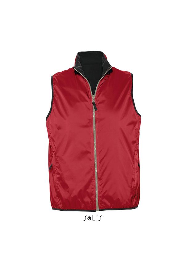SOL'S - Kurtka bez rękawów Sol's Winner. Kolor: czerwony. Długość rękawa: bez rękawów. Sport: turystyka piesza
