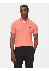 BOSS Polo Paddy Pro 50469102 Pomarańczowy Regular Fit. Typ kołnierza: polo. Kolor: pomarańczowy. Materiał: bawełna
