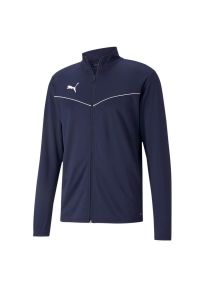 Bluza męska Puma teamRISE Training Poly Jacket granatowa. Kolor: biały, niebieski, wielokolorowy. Materiał: poliester. Sport: piłka nożna #1