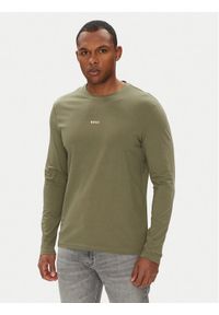 BOSS Longsleeve Tchark 50473286 Zielony Regular Fit. Kolor: zielony. Materiał: bawełna. Długość rękawa: długi rękaw