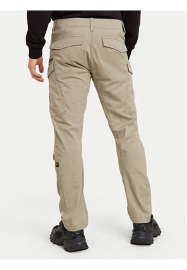 G-Star RAW - G-Star Raw Spodnie materiałowe Zip Cargo 3D D25665-D846 Beżowy Tapered Fit. Kolor: beżowy. Materiał: bawełna