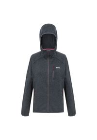Regatta - Damska Bluza Z Kapturem Newhill II Marl Full Zip. Typ kołnierza: kaptur. Kolor: szary. Styl: sportowy. Sport: turystyka piesza