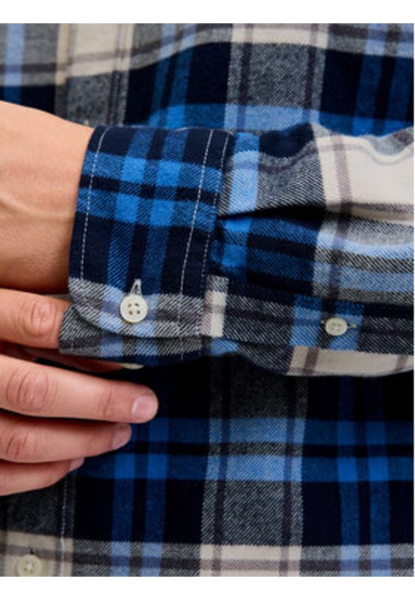 Jack & Jones Koszula Blubarkley 12286224 Granatowy Regular Fit. Kolor: niebieski. Materiał: bawełna