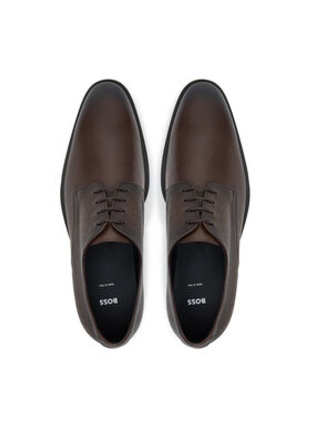 BOSS Półbuty Derrek 50547055 Brązowy. Kolor: brązowy. Materiał: skóra