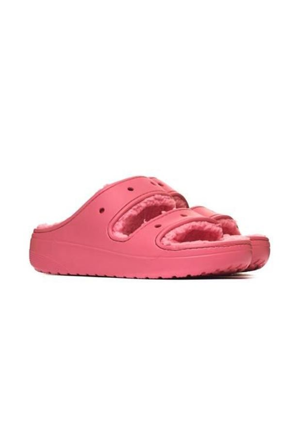 Klapki damskie Crocs Classic Cozzzy. Kolor: różowy. Materiał: syntetyk, materiał