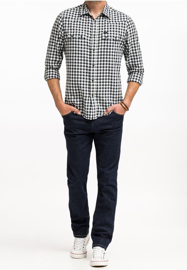 Wrangler - WRANGLER GREENSBORO MĘSKIE SPODNIE JEANSOWE JEANSY DŻINSY RINSE BLUE W15QSQX36 112142833