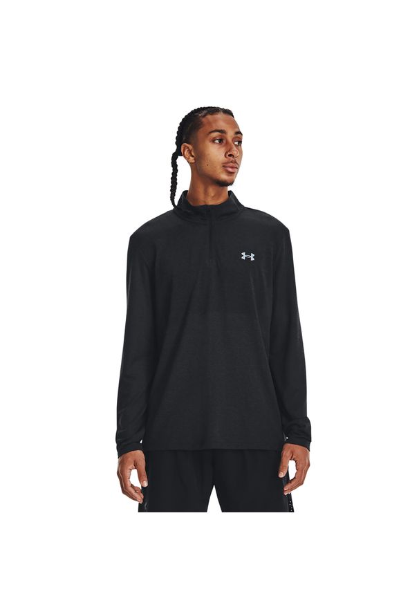 Bluza do biegania męska Under Armour Seamless Stride 1/4 Zip. Kolor: czarny. Długość rękawa: długi rękaw. Sport: bieganie