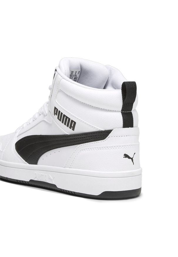Adidasy Puma Rebound V6, Mężczyźni. Kolor: czarny, biały, wielokolorowy. Materiał: guma, syntetyk, skóra, materiał. Szerokość cholewki: normalna. Sport: turystyka piesza