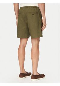 TOMMY HILFIGER - Tommy Hilfiger Szorty materiałowe Dover MW0MW44356 Zielony ciemny Regular Fit. Kolor: zielony. Materiał: len #4
