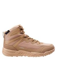 Buty do chodzenia męskie Magnum Bondsteel Mid Wp. Wysokość cholewki: za kostkę. Zapięcie: sznurówki. Kolor: brązowy. Materiał: guma, syntetyk, tkanina, materiał. Szerokość cholewki: normalna. Sport: turystyka piesza