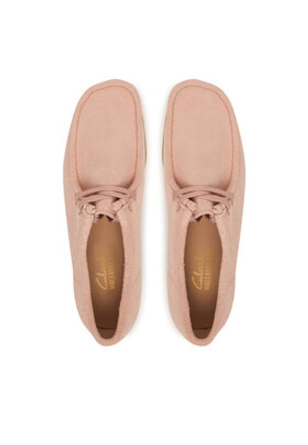 Clarks Półbuty WallabeeEVOSh 26186342 Różowy. Kolor: różowy. Materiał: zamsz, skóra