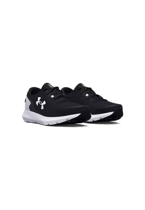 Buty do biegania męskie, Under Armour Charged Rogue 3. Zapięcie: sznurówki. Kolor: biały, czarny, wielokolorowy. Materiał: syntetyk, tkanina, materiał. Szerokość cholewki: normalna