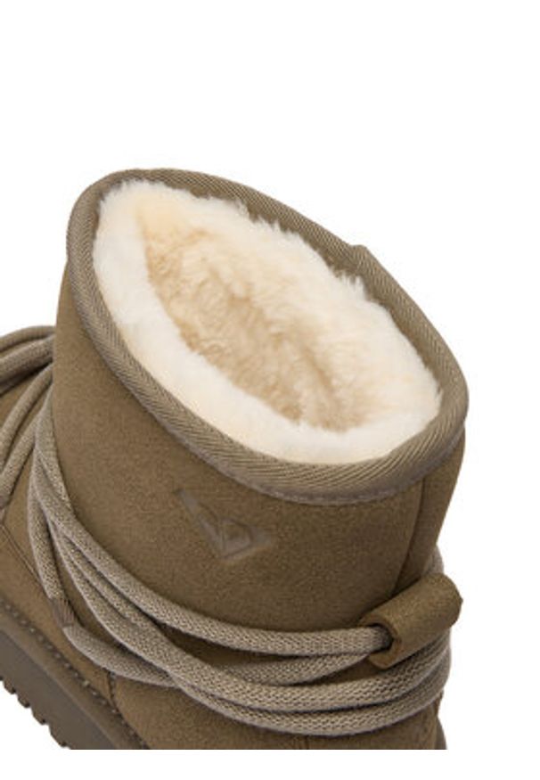 Roxy Śniegowce CEO-HDR2503-3 Khaki. Kolor: brązowy. Materiał: materiał