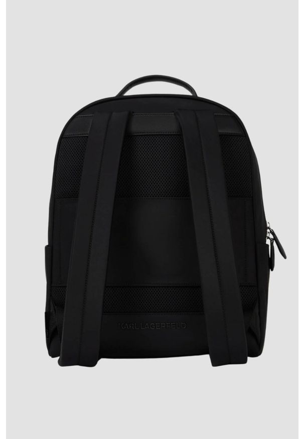 Karl Lagerfeld - KARL LAGERFELD Czarny plecak Ikon Nylon Backpack. Kolor: czarny. Materiał: nylon